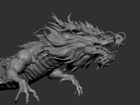 Asian Dragon Chinese Mythical Creature 3D-printmodel