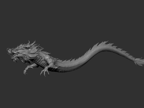 Asian Dragon Chinese Mythical Creature 3D-printmodel