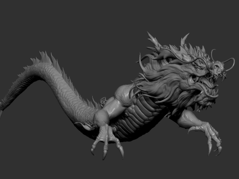 Asian Dragon Chinese Mythical Creature 3D-printmodel