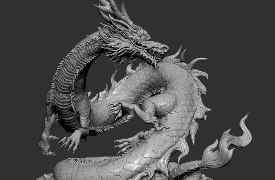 Eastern Dragon Masterpiece Premium Collectible 3D Print Model 3D Print Model .c4d .max .obj .3ds .fbx .stl .blend
