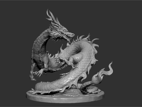 イースタン ドラゴン マスターピース プレミアム コレクタブル 3D プリント モデル 3Dプリントモデル