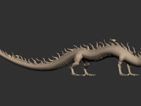 Oriental Dragon STL Highly Detailed 3D Print Model 3D Print Model