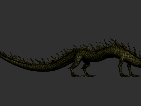 Oriental Dragon STL Highly Detailed 3D Print Model Modello di stampa 3D