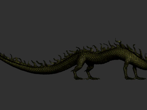Oriental Dragon STL Highly Detailed 3D Print Model 3D Print Model