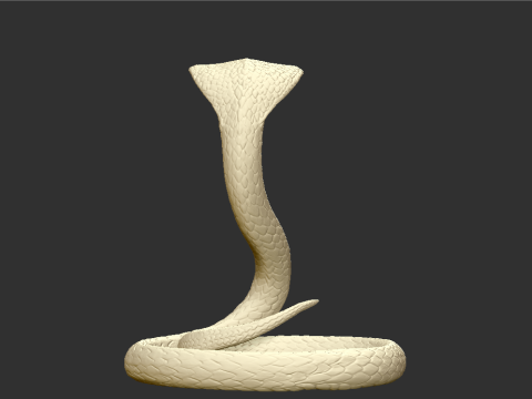 Cobra Snake STL Highly Detailed 3D Printable Model for Resin Printing Modèles 3D en vedette
