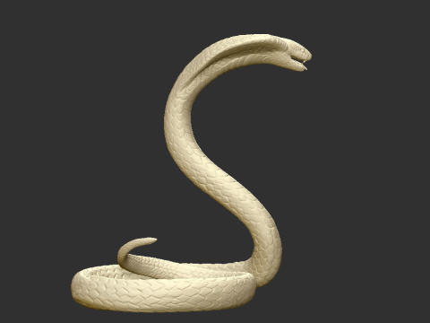 Cobra Snake STL Highly Detailed 3D Printable Model for Resin Printing Modèles 3D en vedette