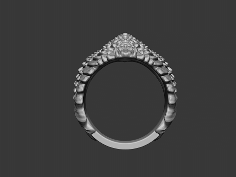 Eagle Head Ring 3D Printable Model 3D Baskı Modeli