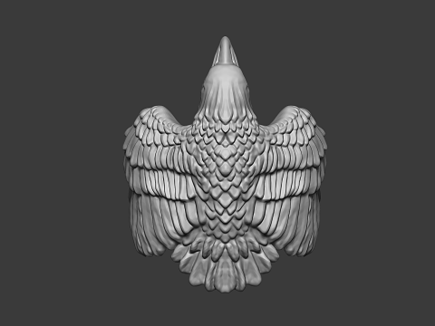 Eagle Head Ring 3D Printable Model 3D Baskı Modeli