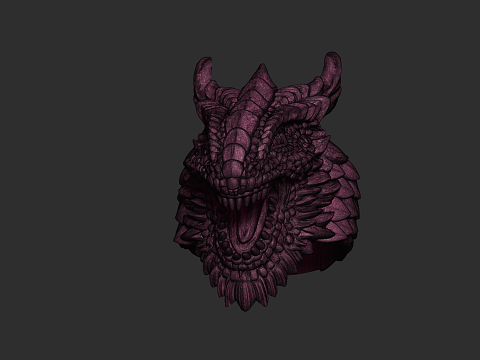 Dragon Head Ring Fantasy 3D Print Model 3D printmodel