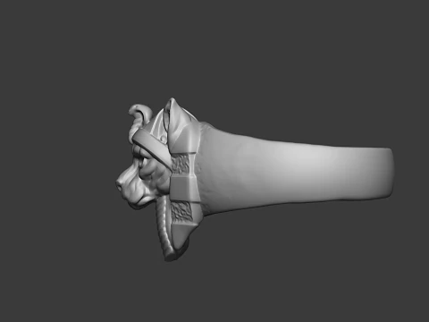 Pharaoh Cat Ring Egyptian Style 3D Printable Jewelry Model 3D Print Model