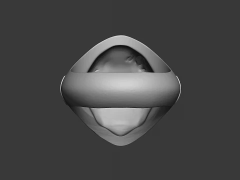 Lion Head Signet Ring Roaring Majesty 3D Print Model 3D Print Model