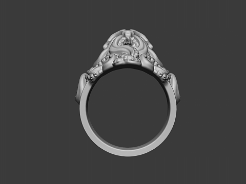 Cthulhu Tentacle Ring 3D print model Model Cetak 3D