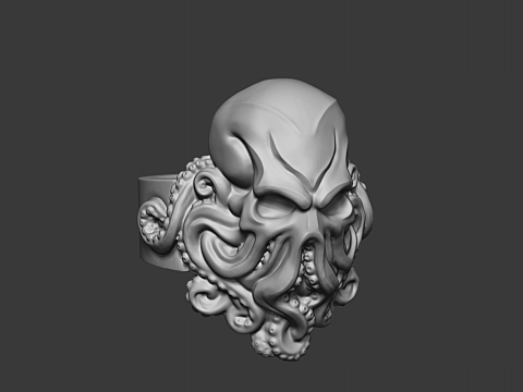 Cthulhu Tentacle Ring 3D print model Model Cetak 3D