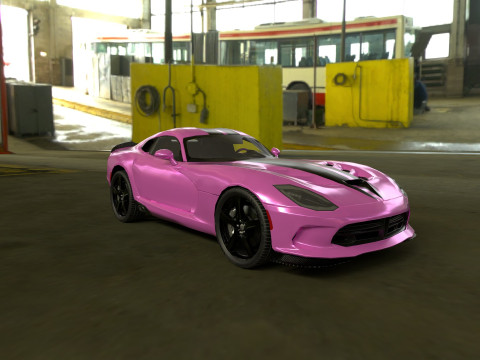 Realistic Sports Car Low-poly 3D Модель