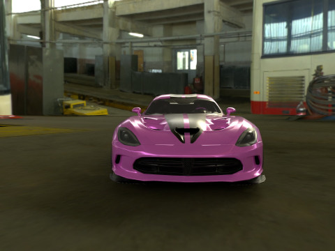 Realistic Sports Car Low-poly Modello 3D