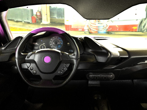 Realistic Sports Car Low-poly Modello 3D