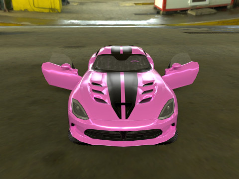 Realistic Sports Car Low-poly Modello 3D