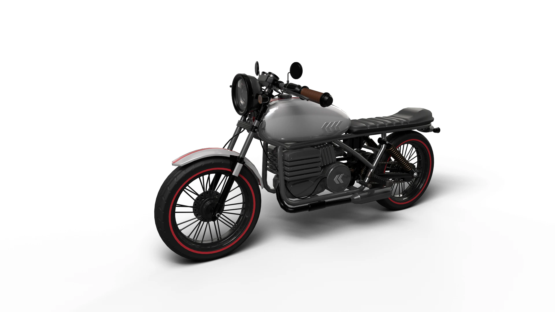 Realistic Motorcycle Low-poly 3D Model .c4d .max .obj .3ds .fbx .stl .blend