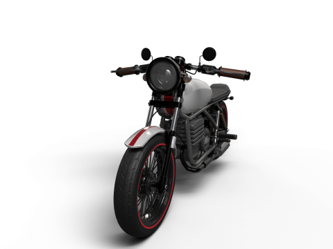 Realistic Motorcycle Low-poly 3D Model