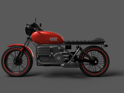 Realistic Motorcycle Low-poly 3D Model
