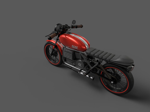 Realistic Motorcycle Low-poly 3D Model
