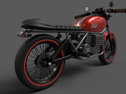Realistic Motorcycle Low-poly 3D Model