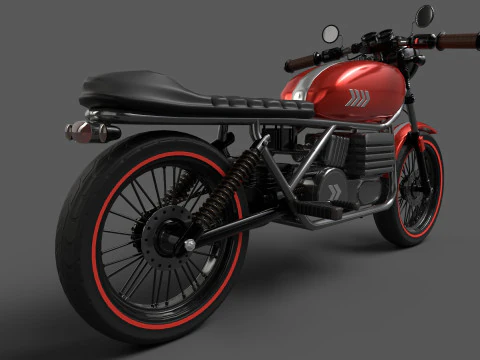 Realistic Motorcycle Low-poly 3D Model