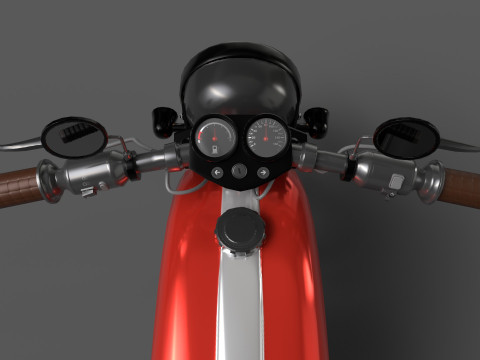 Realistic Motorcycle Low-poly 3D Model