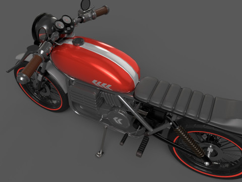 Realistic Motorcycle Low-poly 3D Model