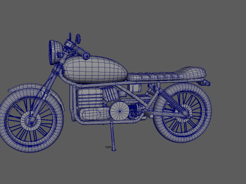 Realistic Motorcycle Low-poly 3D Model