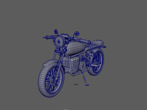 Realistic Motorcycle Low-poly 3D Model