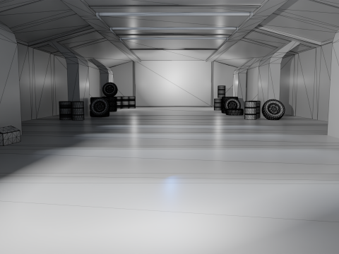 Survival 4x4 Vehicle Realistic 3D Asset Garage Scene 3D मॉडल