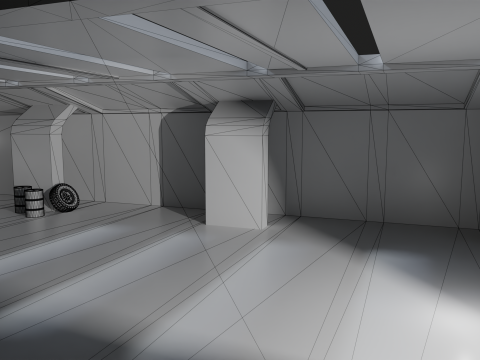 Survival 4x4 Vehicle Realistic 3D Asset Garage Scene 3D मॉडल