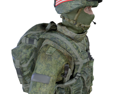 Realistic Modern Soldier Rigged Animated 3D Модель