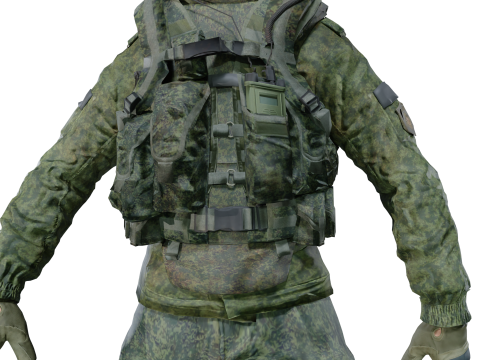 Realistic Modern Soldier Rigged Animated 3D Модель