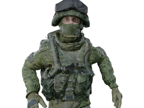 Realistic Modern Soldier Rigged Animated 3D Модель