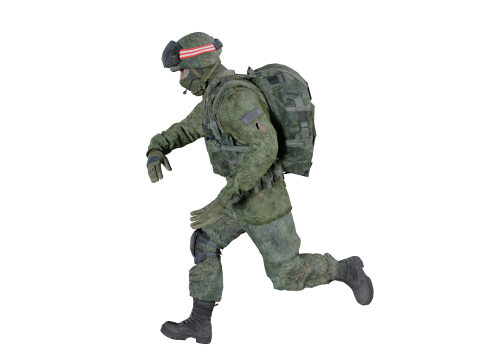 Realistic Modern Soldier Rigged Animated 3D Модель