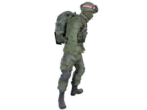 Realistic Modern Soldier Rigged Animated 3D Модель