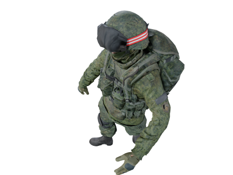 Realistic Modern Soldier Rigged Animated 3D Модель