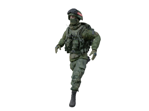 Realistic Modern Soldier Rigged Animated 3D Модель