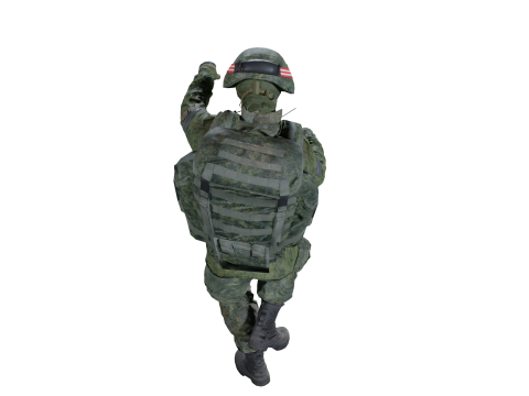 Realistic Modern Soldier Rigged Animated 3D Модель