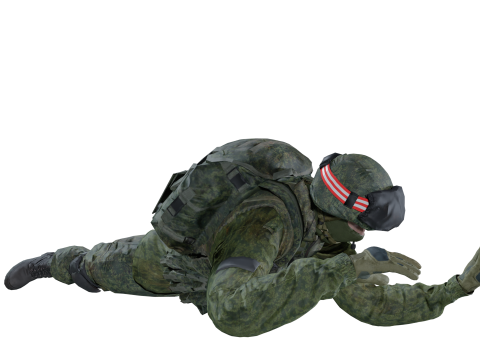 Realistic Modern Soldier Rigged Animated 3D Модель