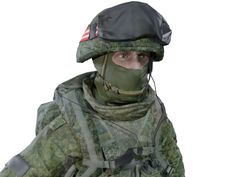 Realistic Modern Soldier Rigged Animated 3D Модель