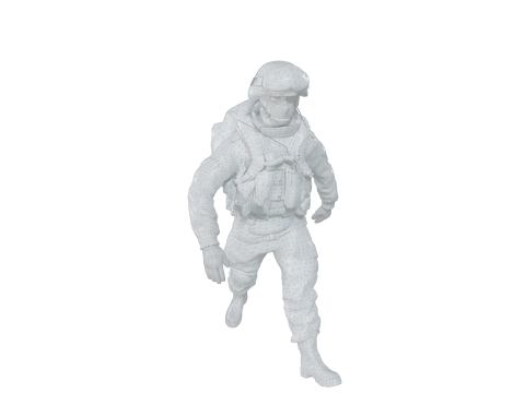 Realistic Modern Soldier Rigged Animated 3D Модель