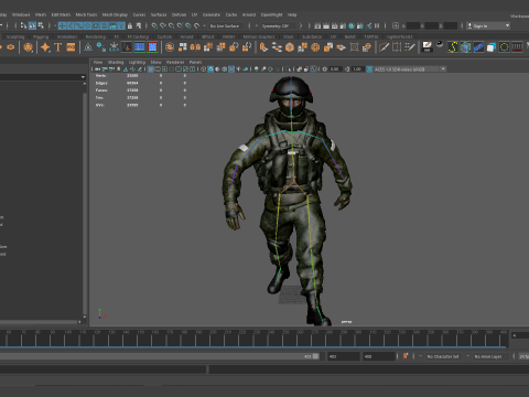 Realistic Modern Soldier Rigged Animated 3D Модель