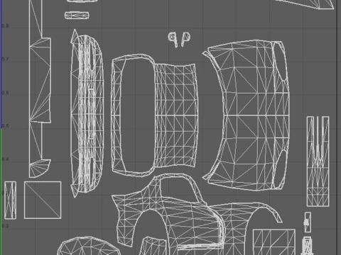 Low Poly Taxi Cars Pack 3D Model