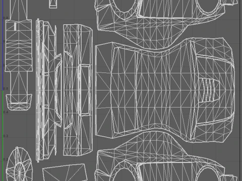 Low Poly Taxi Cars Pack 3D Model