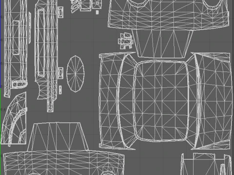 Low Poly Taxi Cars Pack 3D Model