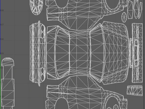 Low Poly Taxi Cars Pack 3D Model