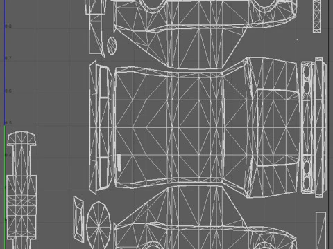Low Poly Taxi Cars Pack 3D Model